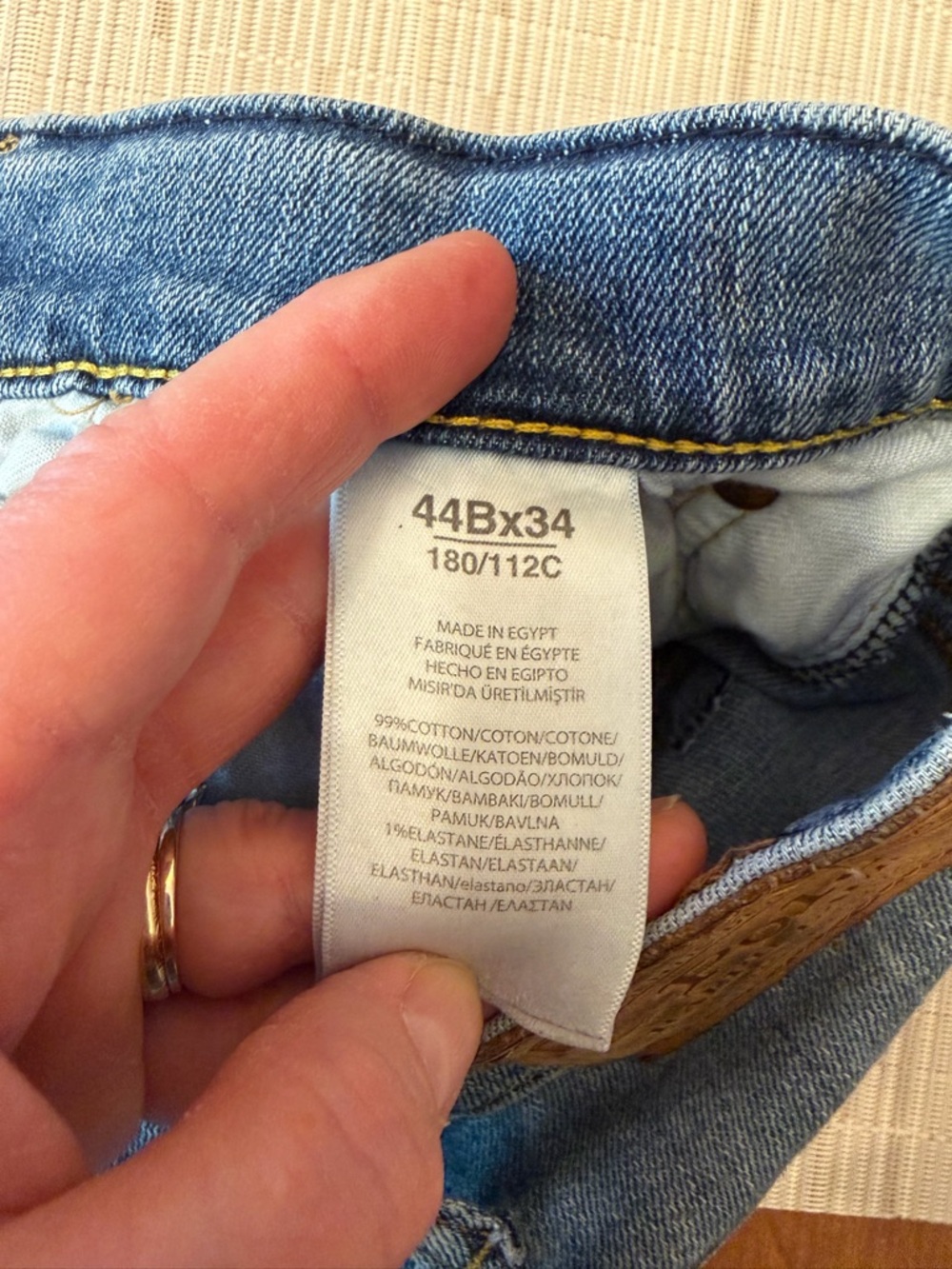 Polo Ralph Lauren Men’s Jeans Light Blue Relaxed Fit 44 x 34 Classic Timeless - Picture 10 of 12
